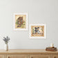 Set Of Two Bear or Still Waiting 1 White Framed Print Wall Art