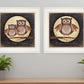 Set Of Two Owl Always Love and Need You 1 White Framed Print Wall Art