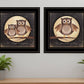 Set Of Two Owl Always Love and Need You 2 Black Framed Print Wall Art