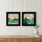 Set Of Two Lake or Sunshine 2 Black Framed Print Wall Art