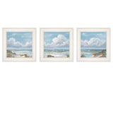 Set Of Three Beautiful Day III III White Framed Print Wall Art
