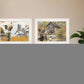 Set Of Two Down on the Farm 1 White Framed Print Wall Art