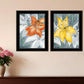 Set Of Two Tiger Lilies 2 Black Framed Print Wall Art