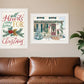 Set Of Two Come Home for Christmas 1 White Framed Print Wall Art