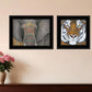 Set Of Two Wildlife II 2 Black Framed Print Wall Art