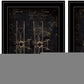 Set Of Two Airplane Patent I and II 2 Black Framed Print Wall Art