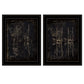 Set Of Two Airplane Patent I and II 2 Black Framed Print Wall Art