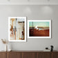 Set Of Two Abstract Flight 1 White Framed Print Wall Art