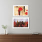Set Of Two NYC Harmony 1 White Framed Print Wall Art