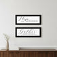 Set Of Two Gather Together 2 Black Framed Print Wall Art