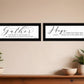 Set Of Two Gather Together 2 Black Framed Print Wall Art