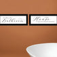 Set Of Two Household Humor 3 Black Framed Print Bathroom Wall Art