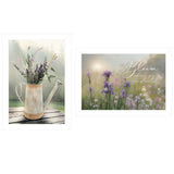 Set Of Two Bloom Where You are Planted 3 White Framed Print Wall Art