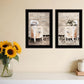 Set Of Two Laundry Room 2 Black Framed Print Bathroom Wall Art