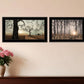Set Of Two Enchanted Sunrise 2 Black Framed Print Wall Art
