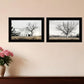 Set Of Two Ohio Fields I 2 Black Framed Print Wall Art