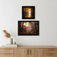 Set Of Two Natures Reflections 2 Black Framed Print Wall Art