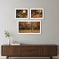 Set Of Three Tranquil Spaces 1 White Framed Print Wall Art