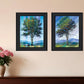 Set Of Two Catching Light as Time Passes 1 Black Framed Print Wall Art