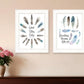 Set Of Two Good Vibes 1 White Framed Print Wall Art