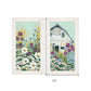 Set Of Two Floral Field 1 White Framed Print Wall Art