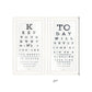 Set Of Two Eye Charts 3 White Framed Print Wall Art