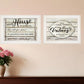 Set Of Two Family Values 1 White Framed Print Wall Art