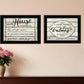 Set Of Two Family Values 2 Black Framed Print Wall Art
