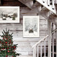 Set Of Two Antique Christmas 1 White Framed Print Wall Art