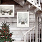 Set Of Two Antique Christmas 1 White Framed Print Wall Art