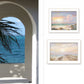 Set Of Two Sunrise Sunset 1 White Framed Print Wall Art