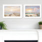 Set Of Two Sunrise Sunset 1 White Framed Print Wall Art