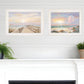 Set Of Two Sunrise Sunset 2 White Framed Print Wall Art