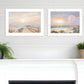Set Of Two Sunrise Sunset 3 White Framed Print Wall Art