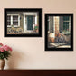Set Of Two A Picnic Getaway 2 Black Framed Print Wall Art
