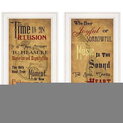 Set Of Two Joyful 1 White Framed Print Wall Art