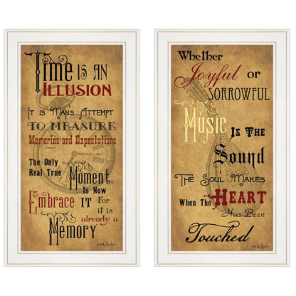 Set Of Two Joyful 1 White Framed Print Wall Art