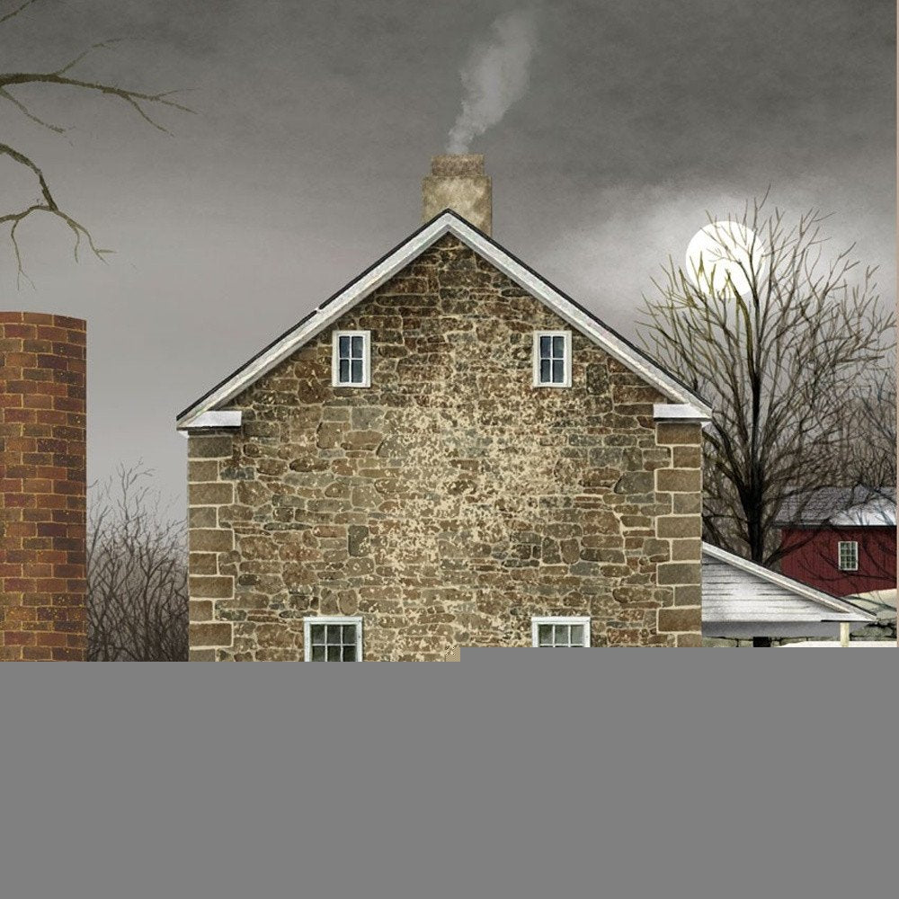 Set Of Two Cold Winter 1 White Framed Print Wall Art