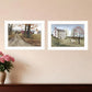 Set Of Two The Road Home 1 White Framed Print Wall Art