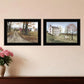 Set Of Two The Road Home 2 Black Framed Print Wall Art