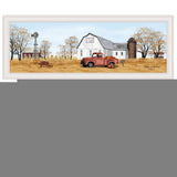 Set Of Two Autumn And Winter White Framed Print Wall Art