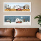 Set Of Two Autumn And Winter White Framed Print Wall Art