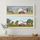 Set Of Two Billy Jacobs Summer or Spring Seasonal White Frame White Framed Print Wall Art