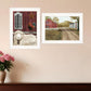 Set Of Two Good Morning 1 White Framed Print Wall Art