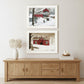 Set Of Two Winter Evening 1 White Framed Print Wall Art