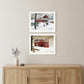 Set Of Two Crisp and New Fallen Snow 1 White Framed Print Wall Art