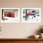 Set Of Two Crisp and New Fallen Snow 1 White Framed Print Wall Art