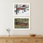 Set Of Two Covered Bridge Collection II 1 White Framed Print Wall Art
