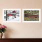 Set Of Two Covered Bridge Collection II 1 White Framed Print Wall Art