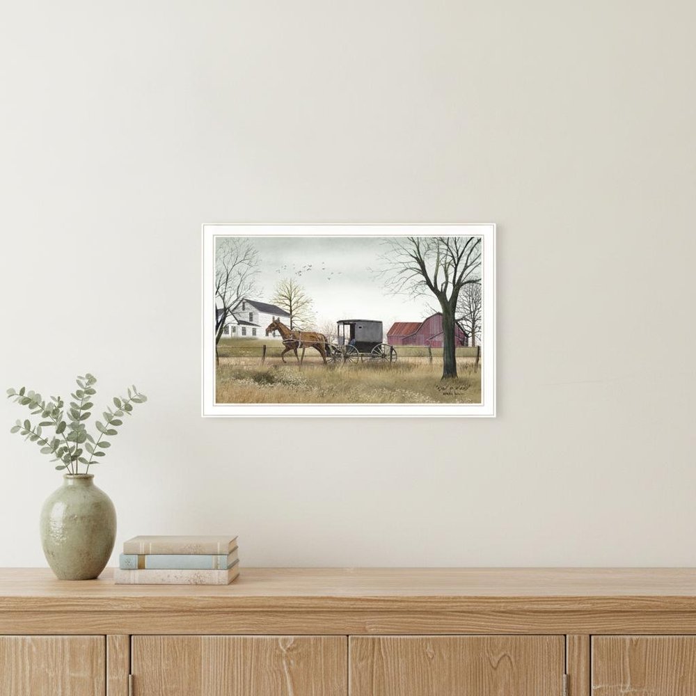 Set Of Two Goin to Market 1 White Framed Print Wall Art